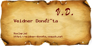 Veidner Donáta névjegykártya